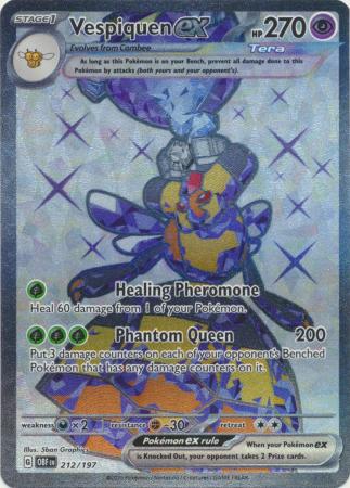 Scarlet & Violet: Obsidian Flames Singles:  212/197 - Vespiquen ex - Full Art Secret Rare