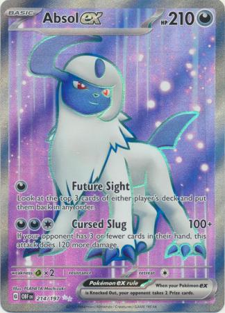 Scarlet & Violet: Obsidian Flames Singles:  214/197 - Absol ex - Full Art Secret Rare
