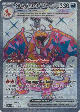 Scarlet & Violet: Obsidian Flames Singles: 215/197 - Charizard ex - Full Art Secret Rare