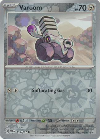 Scarlet & Violet: Obsidian Flames Reverse Holo Singles : 155/197 - Varoom - Common Reverse Holo