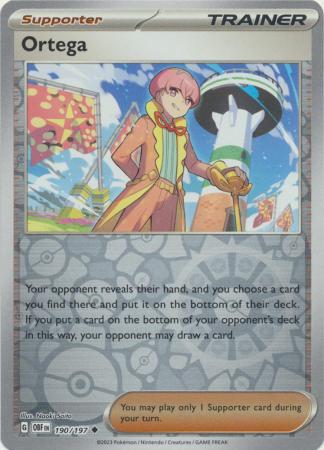 Scarlet & Violet: Obsidian Flames Reverse Holo Singles :  190/197 - Ortega - Uncommon Reverse Holo