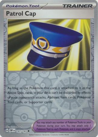 Scarlet & Violet: Obsidian Flames Reverse Holo Singles : 191/197 - Patrol Cap - Uncommon Reverse Holo