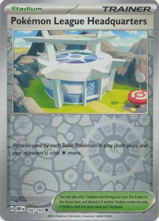 Scarlet & Violet: Obsidian Flames Reverse Holo Singles : 192/197 - Pokemon League Headquarters - Uncommon Reverse Holo