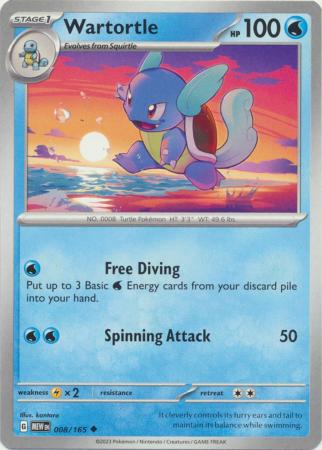 Scarlet & Violet 151 Singles : 008/165 - Wartortle - Uncommon