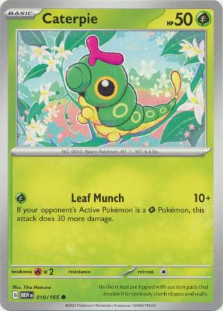 Scarlet & Violet 151 Singles :  010/165 - Caterpie -  Common