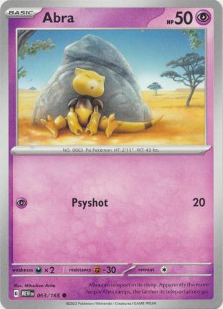 Scarlet & Violet 151 Singles : 063/165 - Abra -  Common