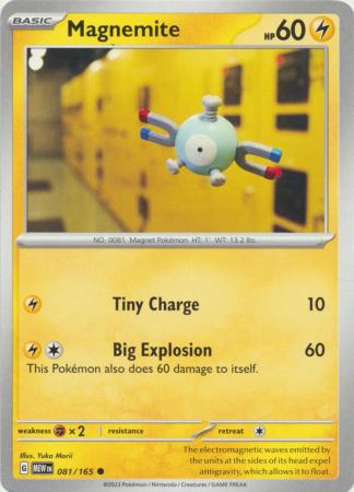 Scarlet & Violet 151 Singles :   081/165 - Magnemite -  Common