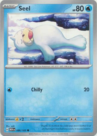Scarlet & Violet 151 Singles :  086/165 - Seel -  Common