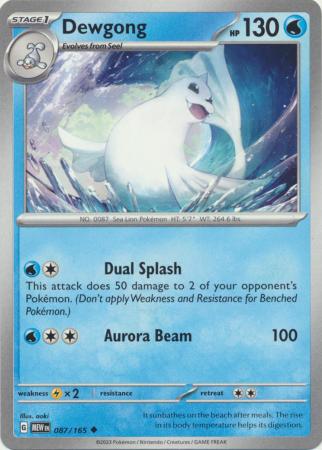 Scarlet & Violet 151 Singles :  087/165 - Dewgong - Uncommon