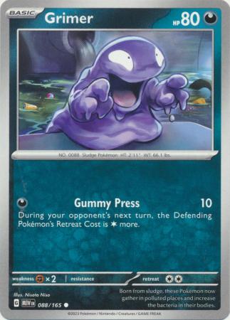 Scarlet & Violet 151 Singles :   088/165 - Grimer - Common