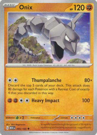 Scarlet & Violet 151 Singles : 095/165 - Onix -  Uncommon