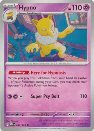 Scarlet & Violet 151 Singles : 097/165 - Hypno -  Uncommon