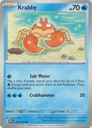 Scarlet & Violet 151 Singles : 098/165 - Krabby - Common