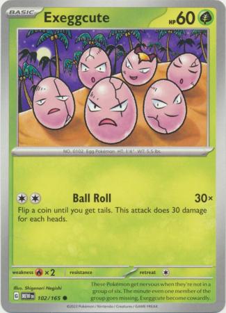 Scarlet & Violet 151 Singles : 102/165 -  Exeggcute - Common