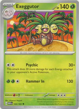 Scarlet & Violet 151 Singles : 103/165 - Exeggutor -  Uncommon