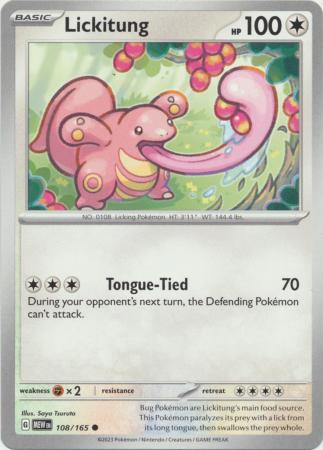 Scarlet & Violet 151 Singles :  108/165 - Lickitung - Common