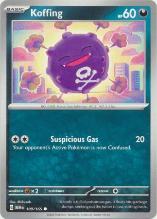 Scarlet & Violet 151 Singles : 109/165 - Koffing - Common
