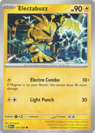 Scarlet & Violet 151 Singles : 125/165 - Electabuzz -  Common