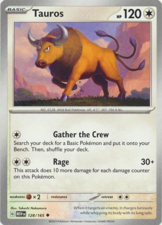Scarlet & Violet 151 Singles :  128/165 - Tauros -  Uncommon