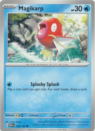 Scarlet & Violet 151 Reverse Holo Singles : 129/165 - Magikarp -  Common Reverse Holo