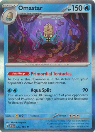 Scarlet & Violet 151 Singles : 139/165 - Omastar -  Holo Rare