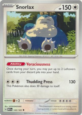Scarlet & Violet 151 Singles : 143/165 - Snorlax -  Uncommon