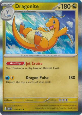 Scarlet & Violet 151 Singles : 149/165 - Dragonite - Holo Rare