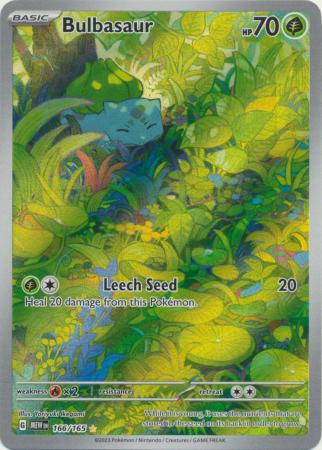 Scarlet & Violet 151 Singles :  166/165 - Bulbasaur -  Illustration Rare