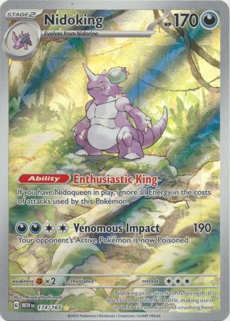 Scarlet & Violet 151 Singles :  174/165 - Nidoking -  Illustration Rare