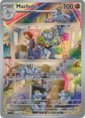 Scarlet & Violet 151 Singles : 177/165 -Machoke -  Illustration Rare
