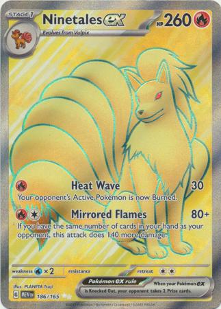 Scarlet & Violet 151 Singles : 186/165 - Ninetales ex -  Full Art Secret Rare
