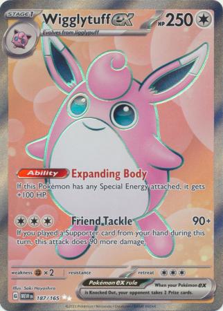 Scarlet & Violet 151 Singles : 187/165 - Wigglytuff ex - Full Art Secret Rare