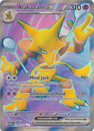 Scarlet & Violet 151 Singles : 188/165 -Alakazam ex -  Full Art Secret Rare