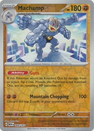 Scarlet & Violet 151 Reverse Holo Singles : 068/165 - Machamp - Holo Rare Reverse Holo