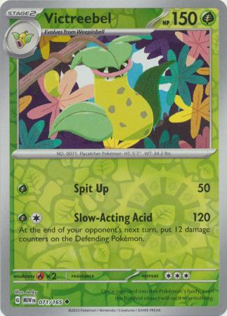 Scarlet & Violet 151 Reverse Holo Singles : 071/165 - Victreebel -  Uncommon Reverse Holo