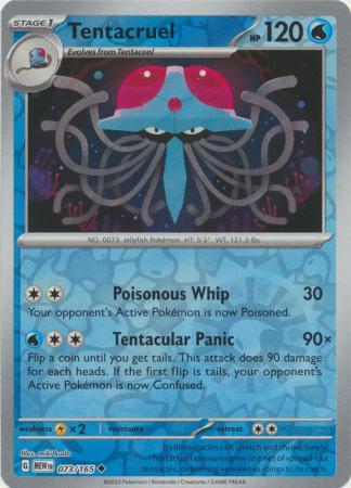 Scarlet & Violet 151 Reverse Holo Singles : 073/165 - Tentacruel -  Uncommon Reverse Holo