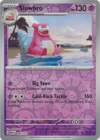 Scarlet & Violet 151 Reverse Holo Singles : 080/165 - Slowbro - Uncommon Reverse Holo