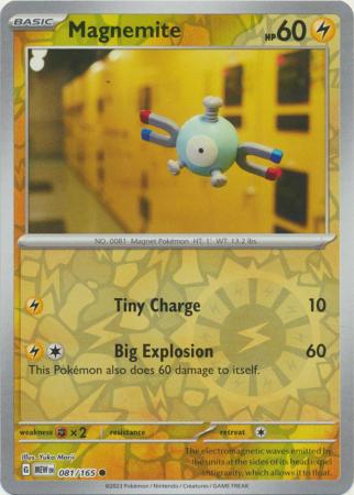 Scarlet & Violet 151 Reverse Holo Singles : 081/165 - Magnemite - Common Reverse Holo