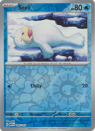 Scarlet & Violet 151 Reverse Holo Singles : 086/165 - Seel -  Common Reverse Holo