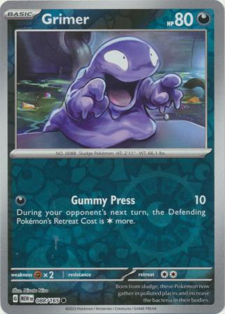 Scarlet & Violet 151 Reverse Holo Singles : 088/165 -  Grimer - Common Reverse Holo