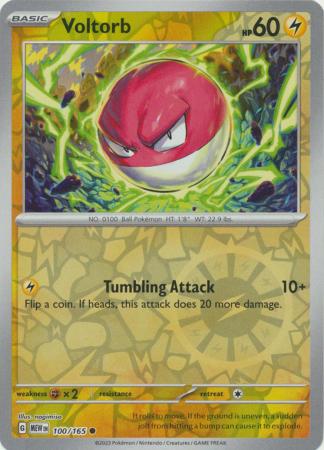Scarlet & Violet 151 Reverse Holo Singles : 100/165 - Voltorb - Common Reverse Holo