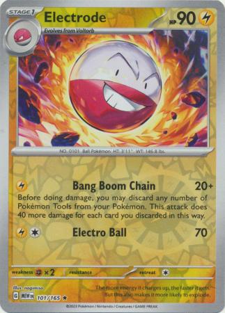 Scarlet & Violet 151 Reverse Holo Singles : 101/165 - Electrode -  Holo Rare Reverse Holo