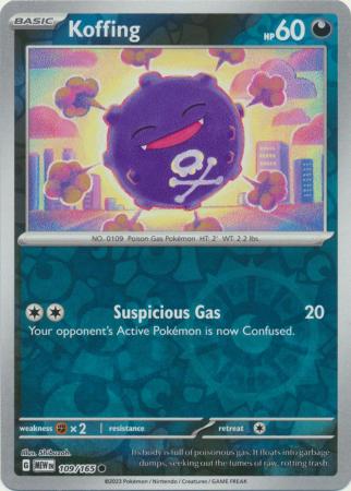 Scarlet & Violet 151 Reverse Holo Singles : 109/165 - Koffing - Common Reverse Holo