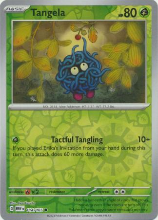 Scarlet & Violet 151 Reverse Holo Singles : 114/165 -  Tangela - Common Reverse Holo