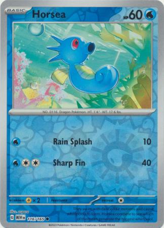 Scarlet & Violet 151 Reverse Holo Singles :  116/165 - Horsea - Common Reverse Holo