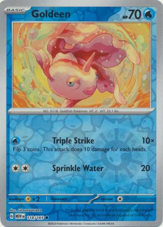 Scarlet & Violet 151 Reverse Holo Singles : 118/165 - Goldeen -  Common Reverse Holo