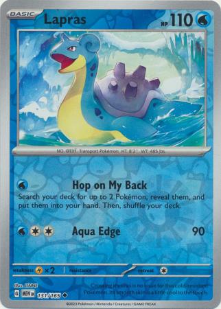 Scarlet & Violet 151 Reverse Holo Singles : 131/165 - Lapras - Uncommon Reverse Holo
