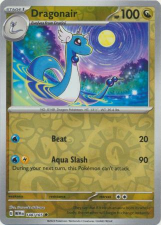 Scarlet & Violet 151 Reverse Holo Singles :  148/165 - Dragonair - Uncommon Reverse Holo