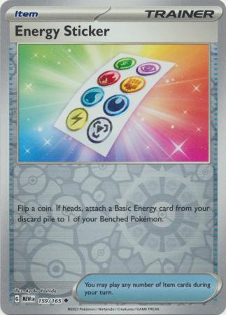 Scarlet & Violet 151 Reverse Holo Singles : 159/165 - Energy Sticker -  Uncommon Reverse Holo
