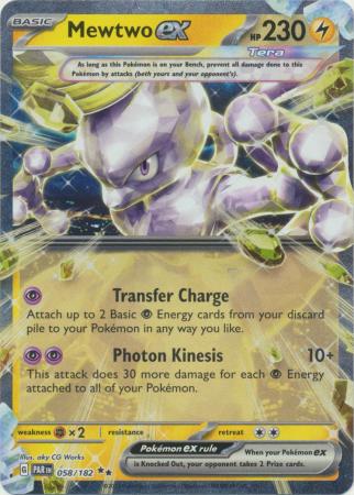 Scarlet & Violet Paradox Rift : 058/182 - Mewtwo ex - Ultra Rare